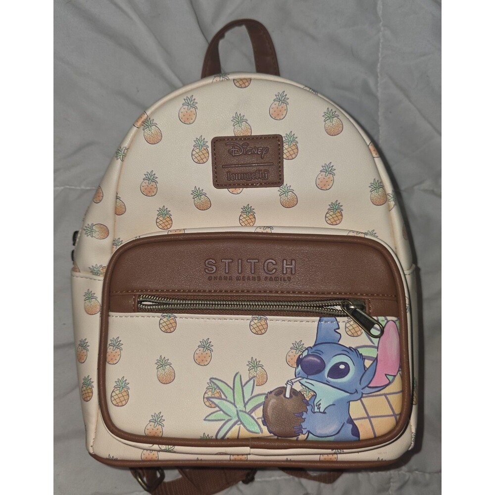 Like new loungefly Disney Lilo & stitch pineapple mini backpack bookbag purse!